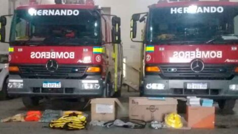 Equipamiento de la provincia para Bomberos de Hernando