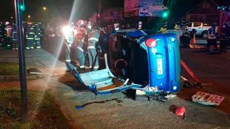 Carro de Bomberos protagonizó violento accidente