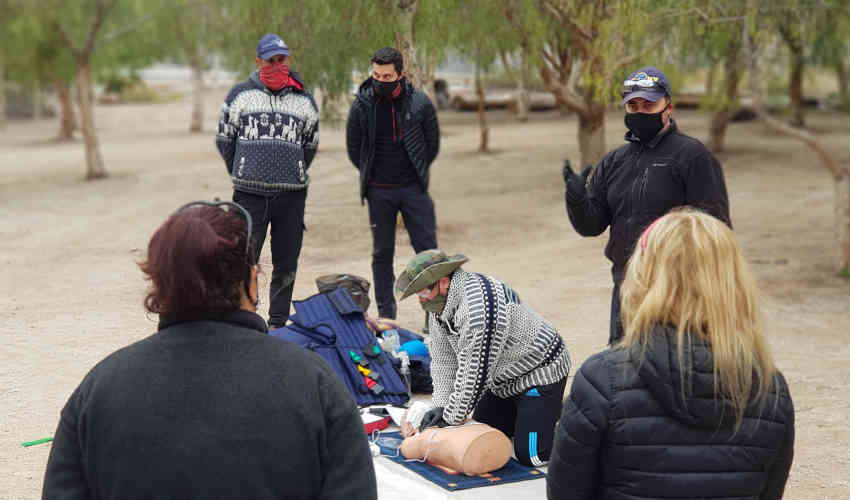 Los Bomberos de Potrerillos se capacitan en Socorrismo