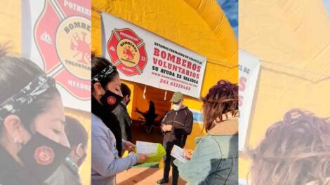Los vecinos donaron sangre junto a los Bomberos de Potrerillos