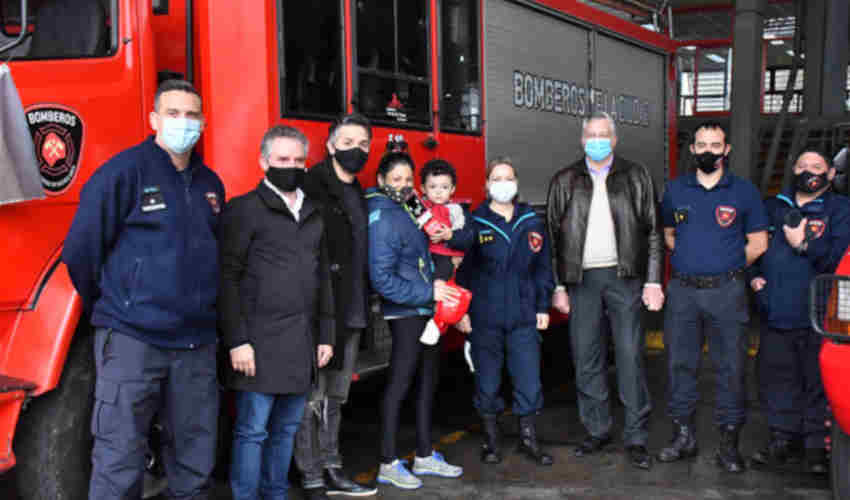 Reconocimiento a los Bomberos del Cuartel X de Lugano