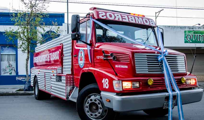 Bomberos Voluntarios de Tilisarao presento nuevo equipamiento