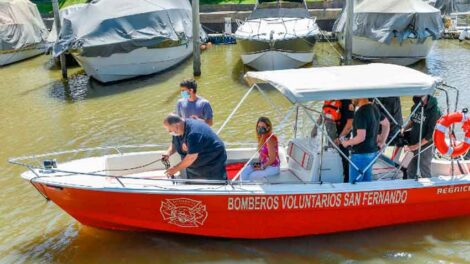 Presentaron lancha destinada a combatir incendios en el Delta