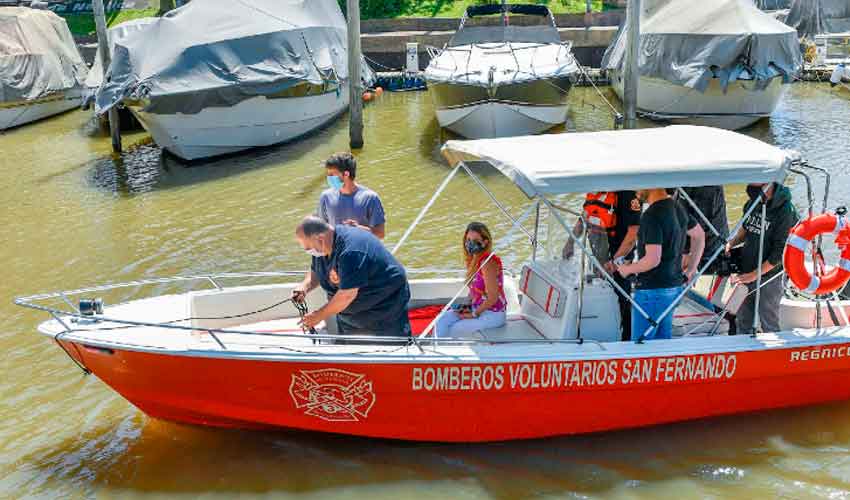 Presentaron lancha destinada a combatir incendios en el Delta