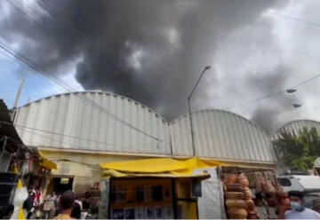 Gran incendio en el Mercado Sonora de CDMX
