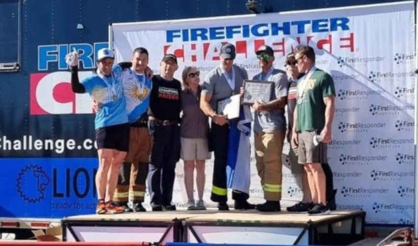 Podio Argentino en el "Mundial de Bomberos"