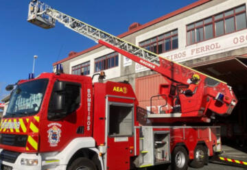 Nuevo camión escalera para los Bomberos de Ferrol
