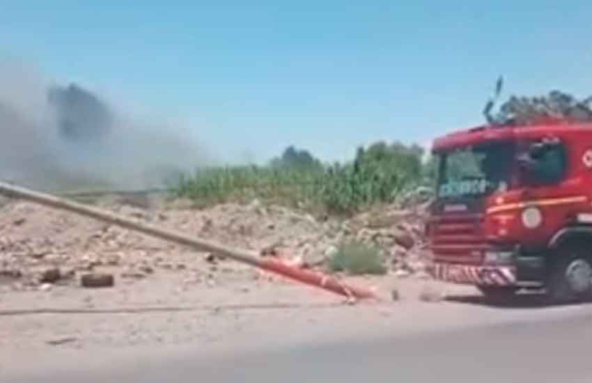 Bomberos de Chimbas fueron a un incendio y chocaron