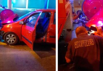 Hombre choca carro de Bomberos en La Serena