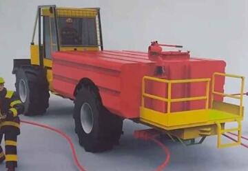 Avanza la construcción del tractor para bomberos