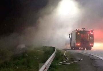 Dos bomberos voluntarios heridos en un incendio en Bernal