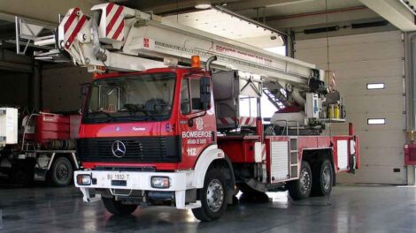 Los Bomberos de Aranda aún tienen vehículos de los años 90