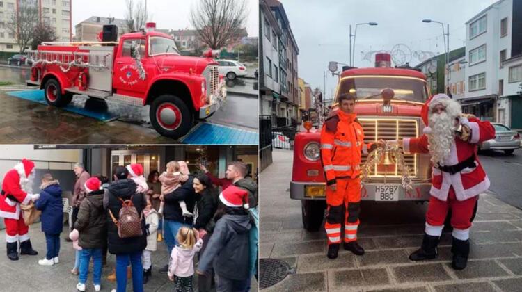 Un camión de Bomberos para el recorrido de Papá Noel