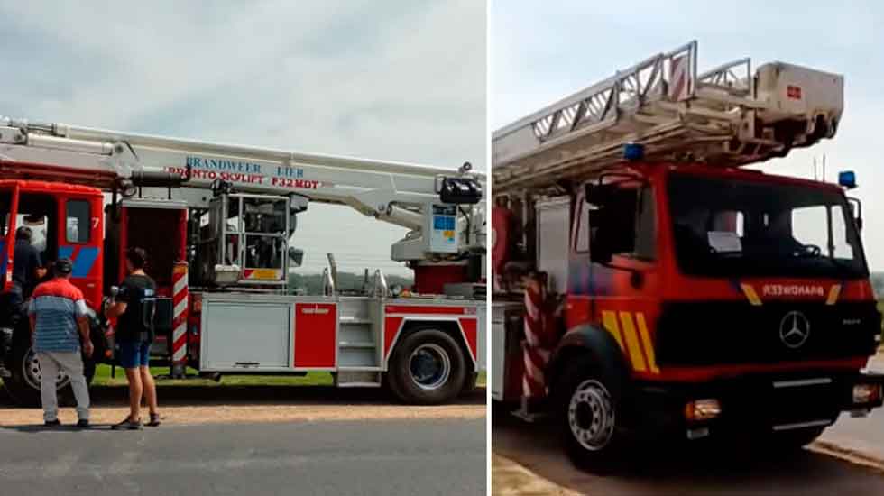 Bomberos de Concordia con nueva unidad con hidroescalera