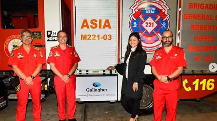 Empresa Gallagher dona nueva unidad a Bomberos Voluntarios de Asia