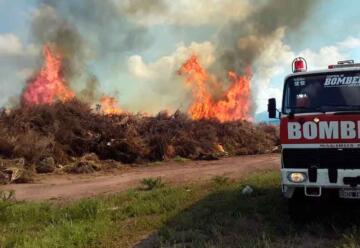 Capilla del Monte: bomberos lograron contener un incendio en un basural