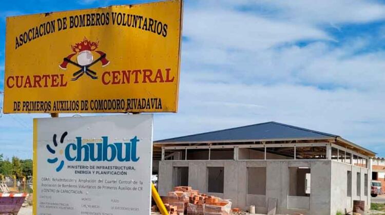 Los Bomberos Voluntarios de Comodoro tendrán nuevo edificio a mitad de año