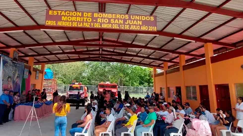 Inauguran Estación de Bomberos Unidos en Morrito Río San Juan