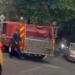 Camión de bomberos se quedó sin frenos y sufrió un accidente