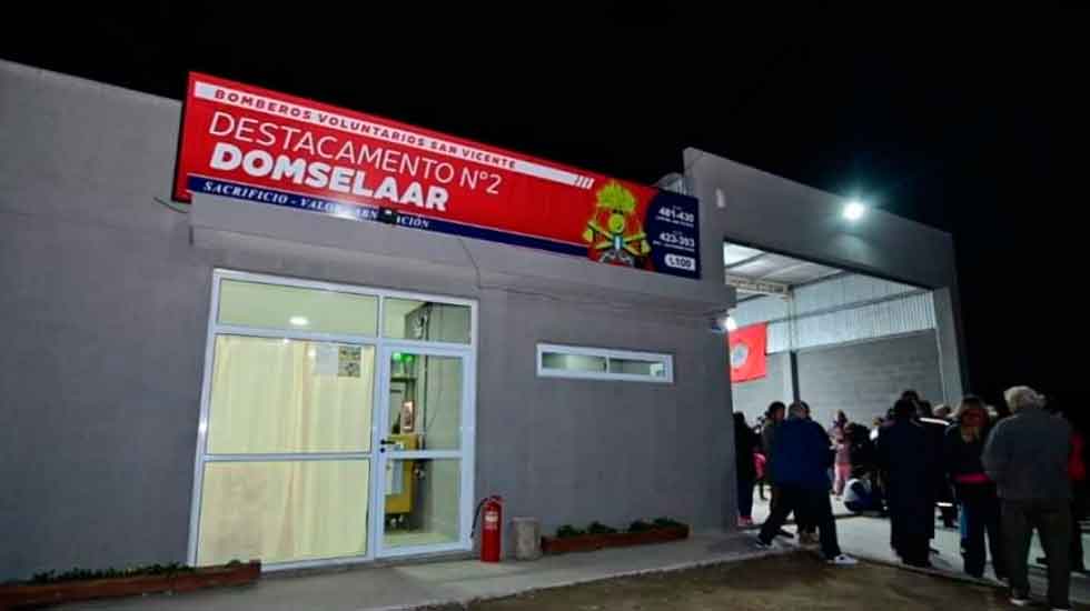 SAN VICENTE: Inauguran el Destacamento N°2 de Bomberos en Domselaar