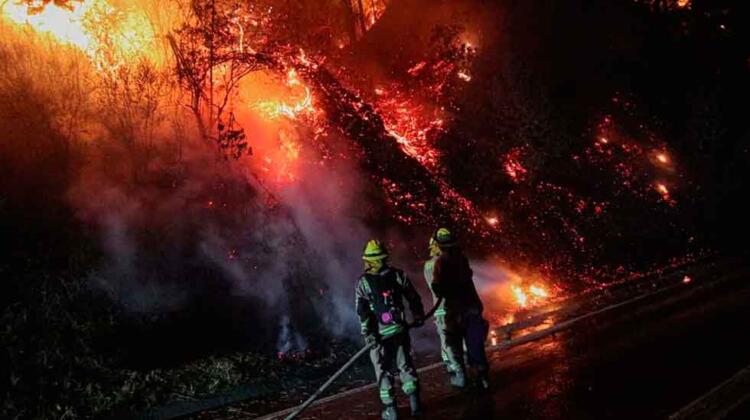 Un bombero lesionado deja incendio forestal en Alto del Carmen