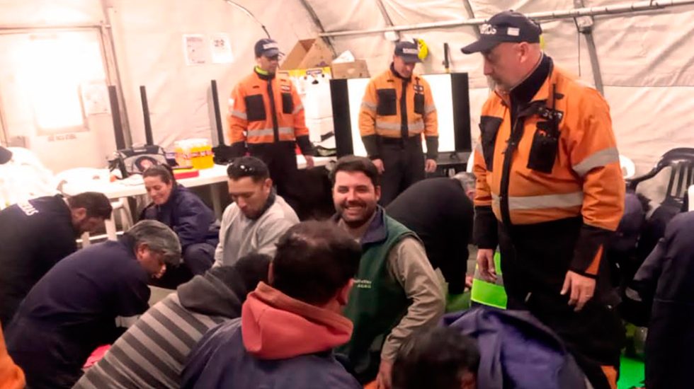 Bomberos de Salliqueló capacitó a personal del Gasoducto Presidente Kirchner