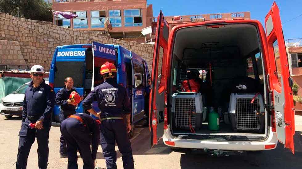 Los bomberos de Huelva ya están operando en Marruecos