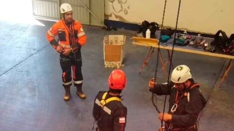 Crespo fue sede de un curso de rescate con cuerdas