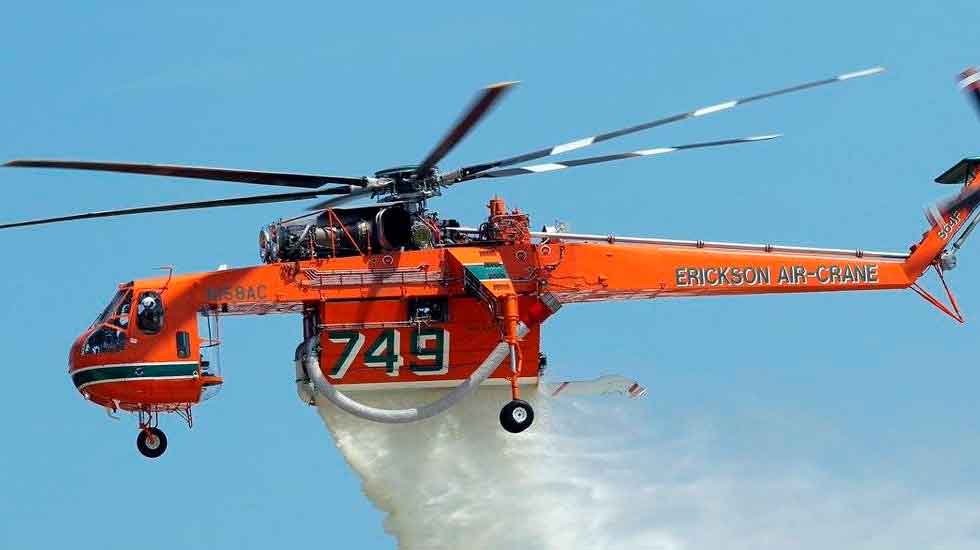 Seis potentes helicópteros se sumarán al combate incendios forestales