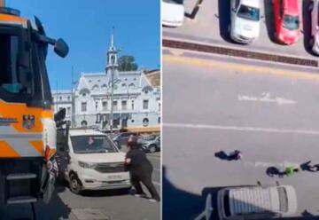 Vehículo mal estacionado bloqueó salida de Bomberos en Valparaíso