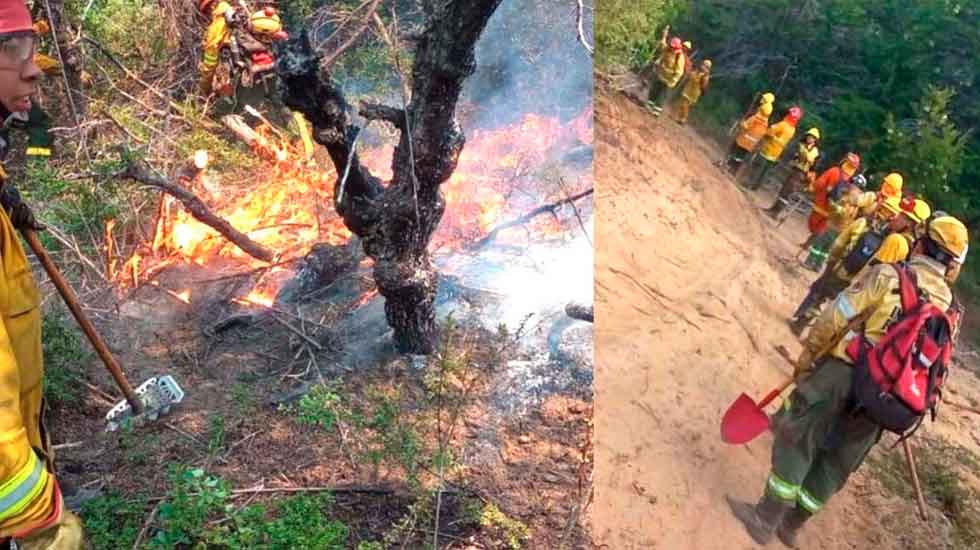 Bomberos Bonaerenses prestan ayuda en los incendios en Esquel