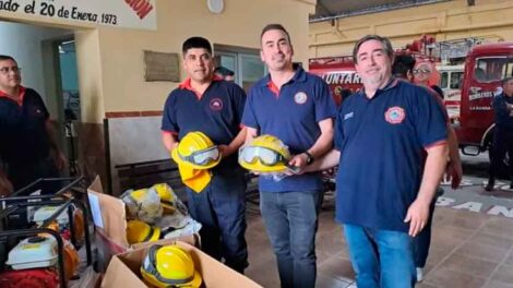 Bomberos Voluntarios de Las Termas recibieron donaciones