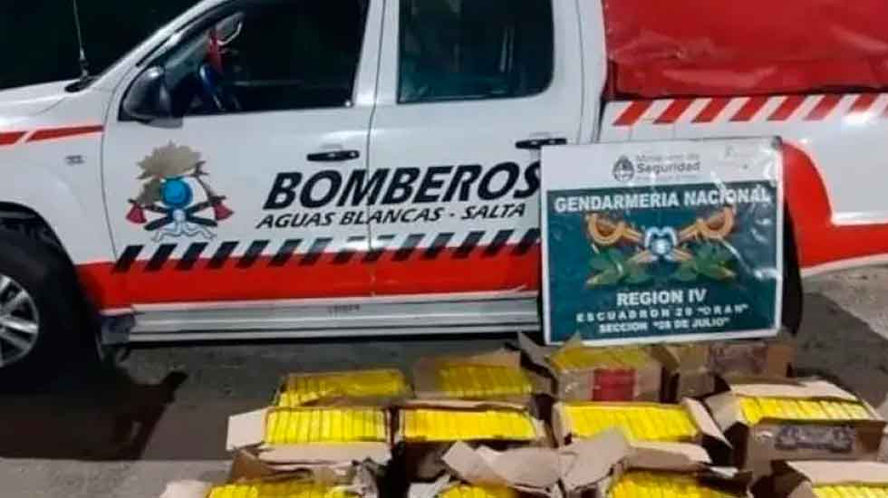 Hallaron un cargamento de cocaína en un vehículo de bomberos