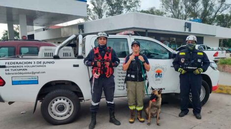 Binomio Canino de bomberos voluntarios encontró a Benjamín Gutiérrez