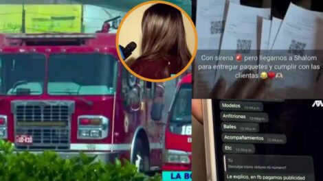 Bombera usaba camión de emergencias como servicio delivery