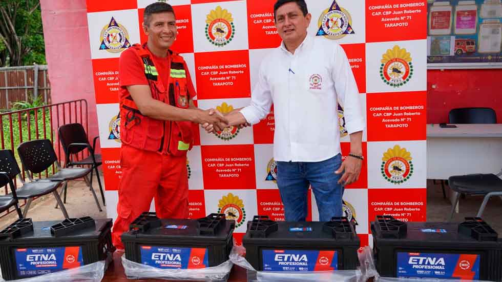 GORESAM modernizará la Compañía de Bomberos de Tarapoto