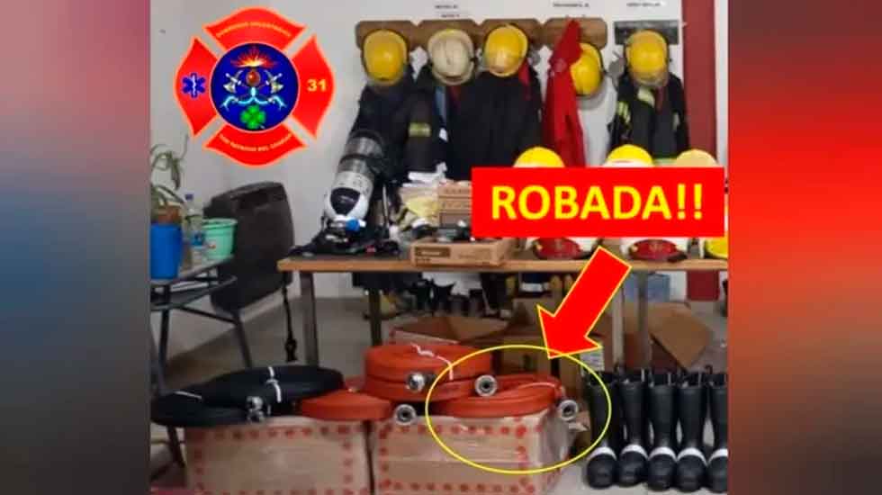 Robaron una manguera a Bomberos Voluntarios
