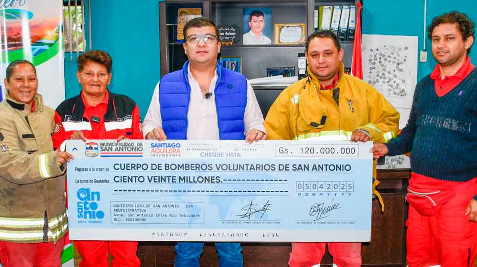 Bomberos Voluntarios de San Antonio reciben donación