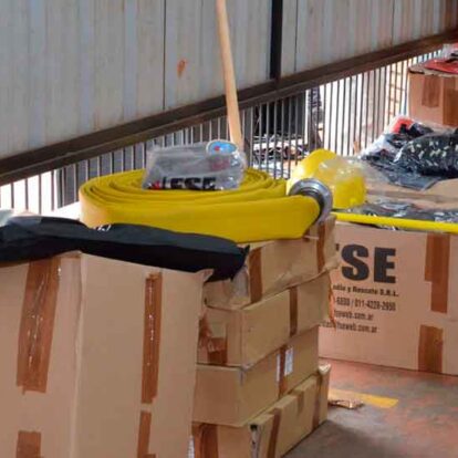 Bomberos recibieron nuevo equipamiento de seguridad y lucha contra incendios