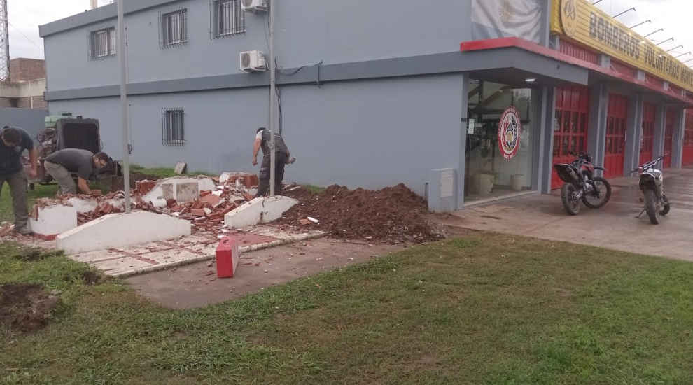 Comenzaron los trabajos de ampliación del cuartel de Bomberos