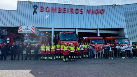 Bomberos recordaron a Sergio Sanlés en el aniversario de su muerte