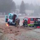 Bomberos de Junín de los Andes volcaron cuando se dirigían a un siniestro vial