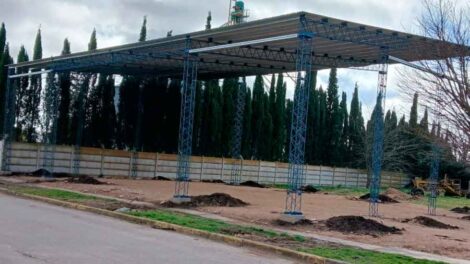 Bomberos Voluntarios de Bellocq construyen un nuevo galpón