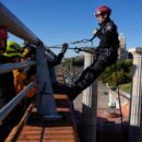 Bomberos Zapadores simularon un rescate en altura