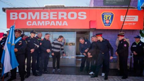 Inauguran destacamento de Bomberos de Campana en Ruta 4