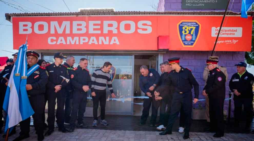 Inauguran destacamento de Bomberos de Campana en Ruta 4