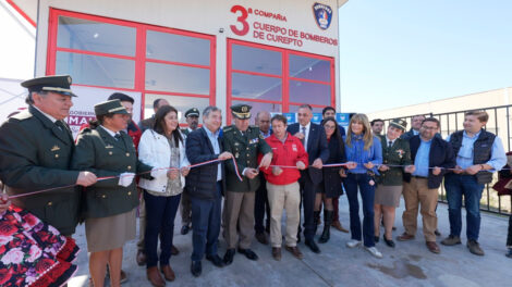 Inauguración de la sala de máquinas de la Tercera Compañía de Bomberos