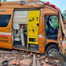 Ambulancia de Bomberos chocó cuando iba a asistir a un accidente de tránsito