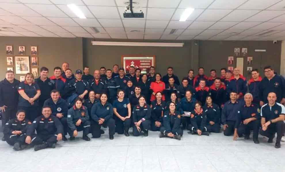 Bomberos de La Madrid y La Colina participaron de una capacitación regional