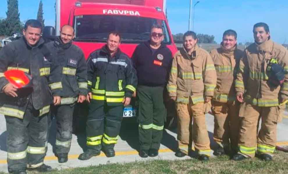 Integrantes del cuartel de Bomberos de Roberts realizaron capacitaciones